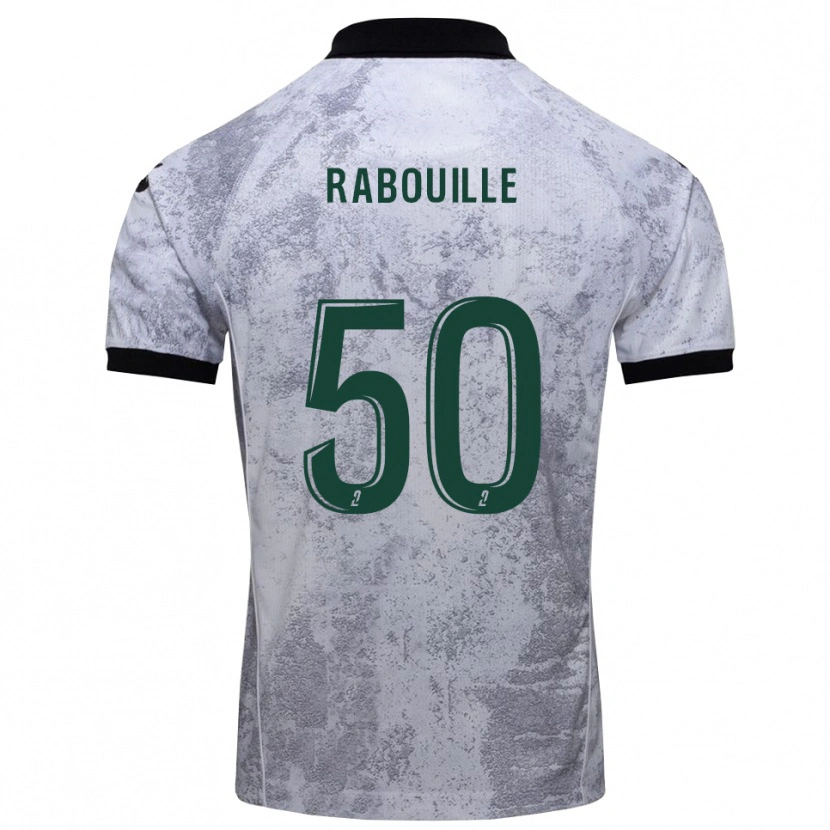 DanxenキッズValentin Rabouille#50白 黒アウェイシャツ2025/26ジャージーユニフォーム