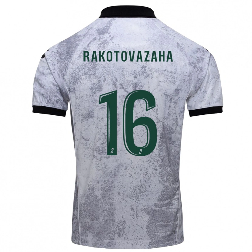 DanxenキッズAllan Rakotovazaha#16白 黒アウェイシャツ2025/26ジャージーユニフォーム