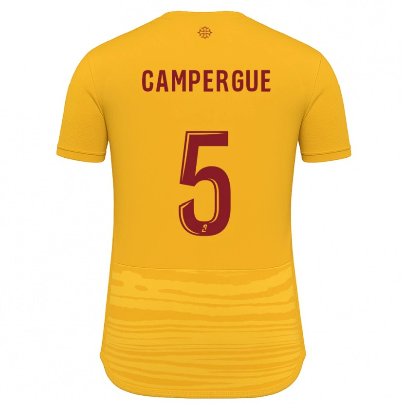 DanxenキッズRaphaël Campergue#5オレンジ バーガンディアウェイシャツ2025/26ジャージーユニフォーム