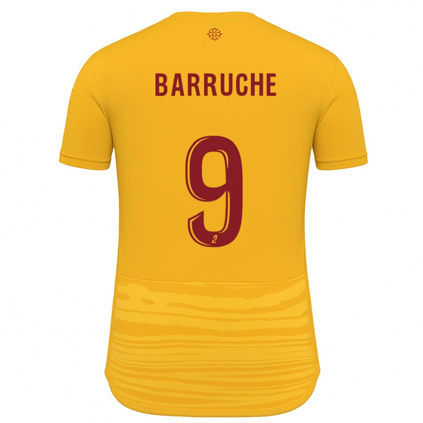 DanxenキッズThéo Barruche#9オレンジ バーガンディアウェイシャツ2025/26ジャージーユニフォーム
