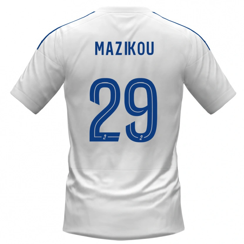 DanxenキッズSteevy Mazikou#29白 青アウェイシャツ2025/26ジャージーユニフォーム