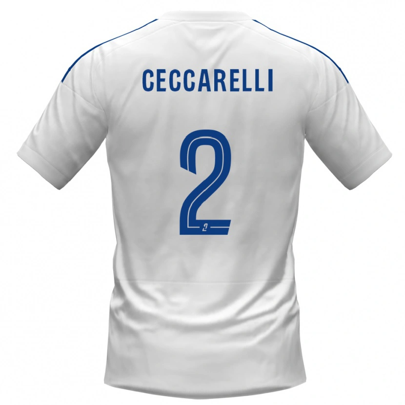 DanxenキッズGabriel Ceccarelli#2白 青アウェイシャツ2025/26ジャージーユニフォーム