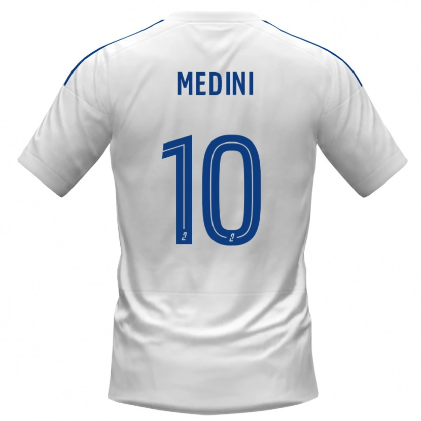 DanxenキッズIssa Medini#10白 青アウェイシャツ2025/26ジャージーユニフォーム