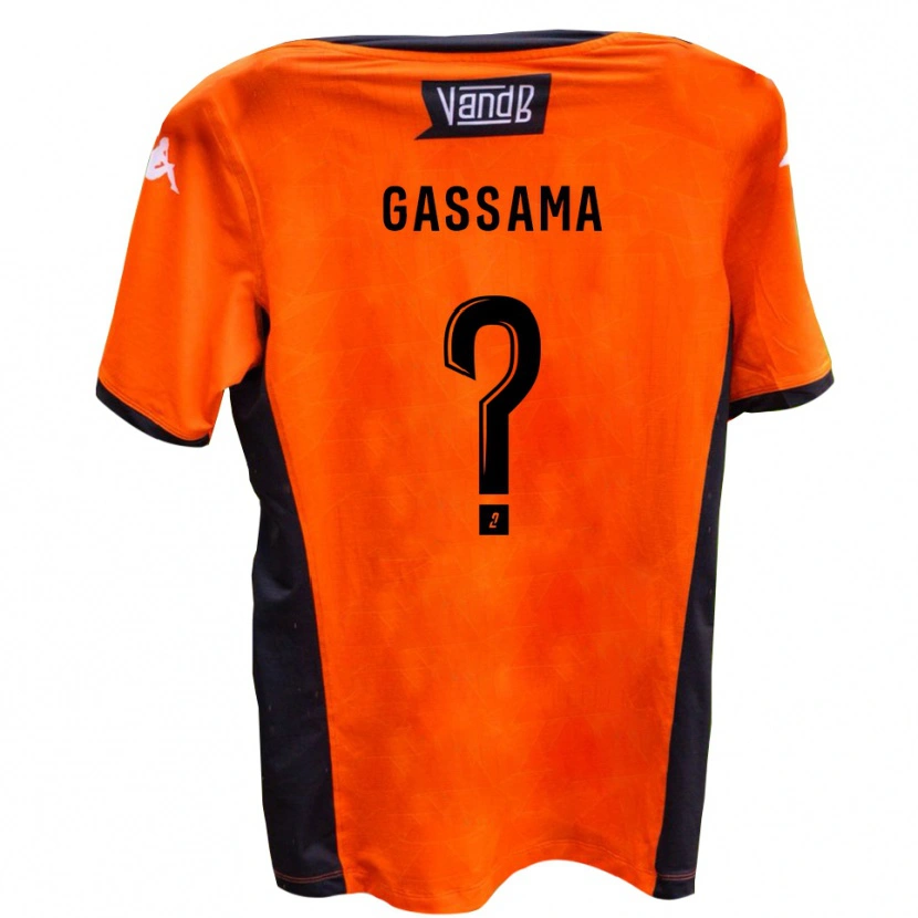 DanxenキッズJeriba Gassama#0白 黒アウェイシャツ2025/26ジャージーユニフォーム