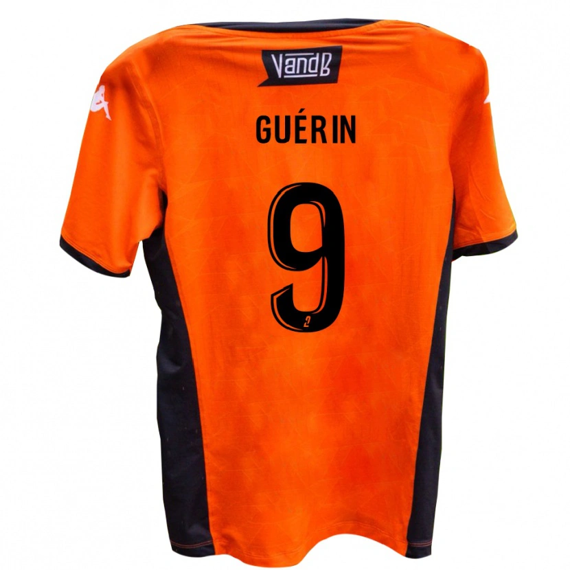 DanxenキッズNolan Guérin#9白 黒アウェイシャツ2025/26ジャージーユニフォーム