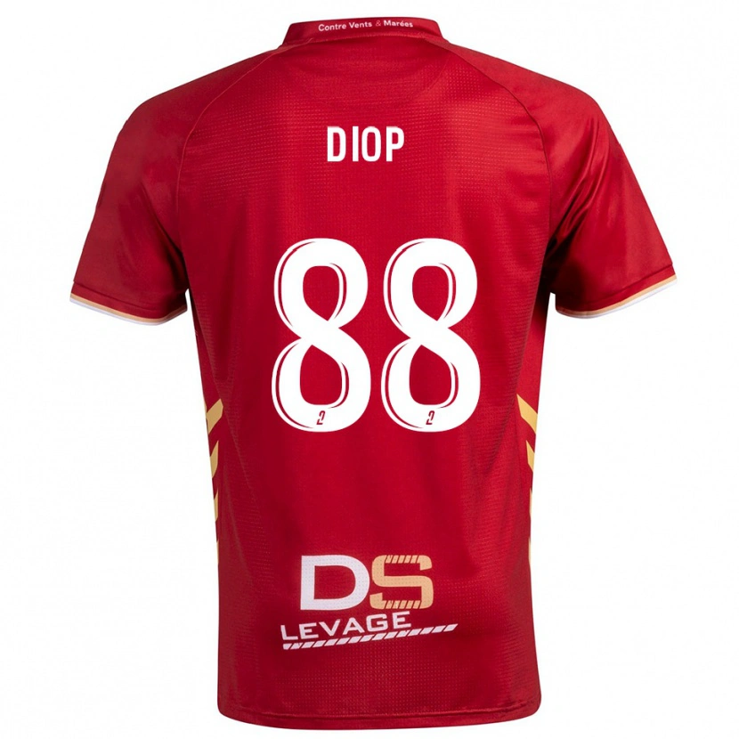 DanxenキッズMalick Diop#88バーガンディ 金アウェイシャツ2025/26ジャージーユニフォーム