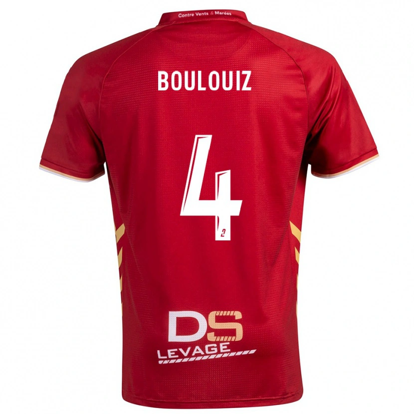 DanxenキッズSalim Boulouiz#4バーガンディ 金アウェイシャツ2025/26ジャージーユニフォーム
