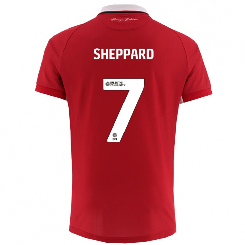 DanxenメンズRuebin Sheppard#7赤 白ホームシャツ2025/26ジャージーユニフォーム