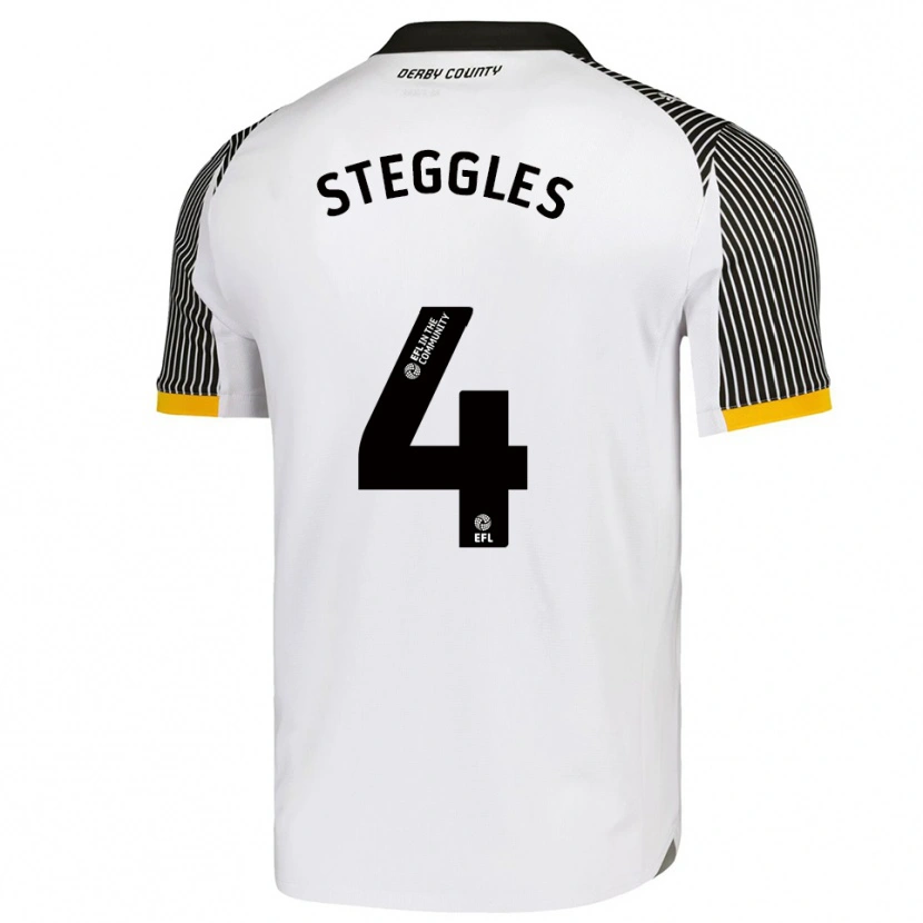 DanxenメンズCharlotte Steggles#4白 黒ホームシャツ2025/26ジャージーユニフォーム