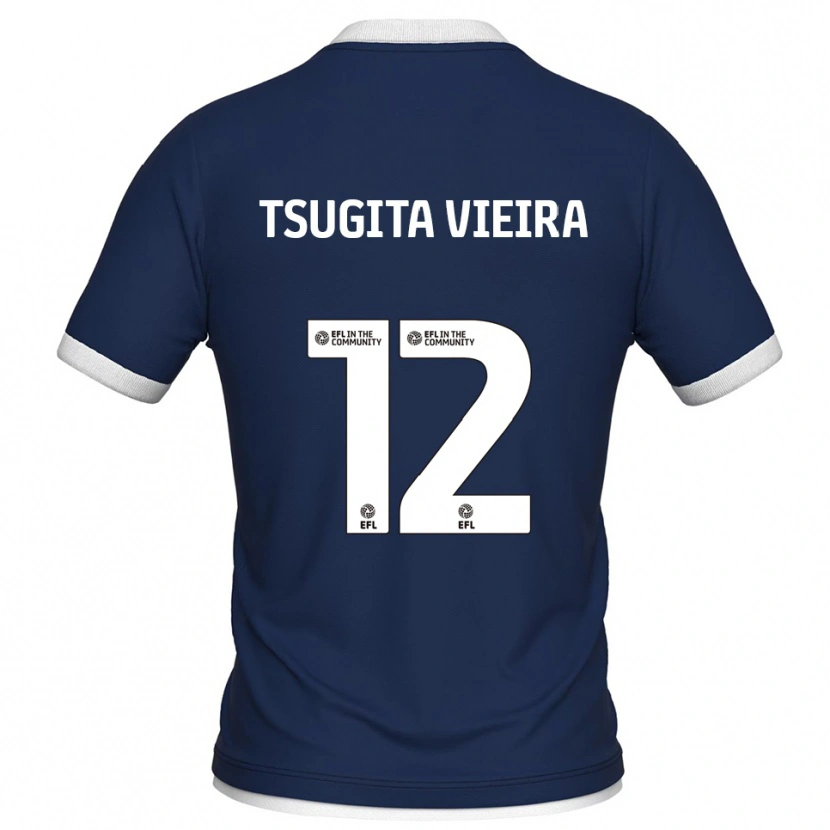 DanxenメンズSacha Tsugita Vieira#12紺 白ホームシャツ2025/26ジャージーユニフォーム