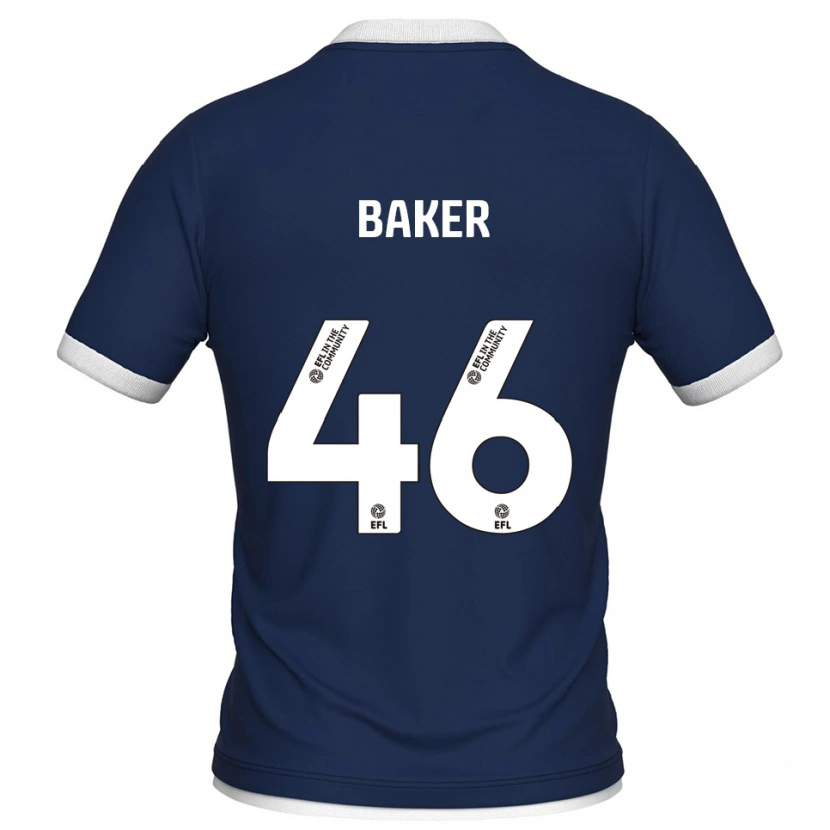 DanxenメンズFrankie Baker#46紺 白ホームシャツ2025/26ジャージーユニフォーム