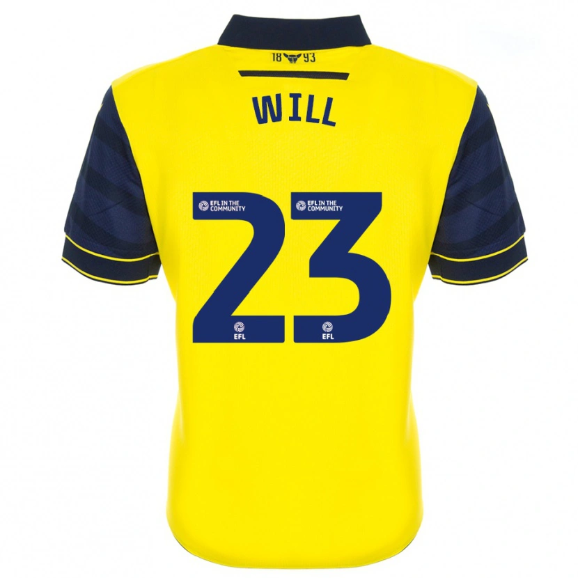 Danxenメンズメリック・ウィル#23黄 紺ホームシャツ2025/26ジャージーユニフォーム