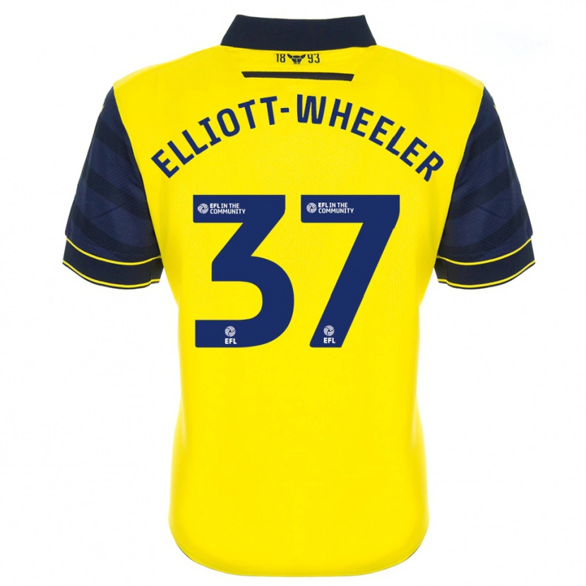 Danxenメンズエイダン・エリオット・ウィーラー#37黄 紺ホームシャツ2025/26ジャージーユニフォーム