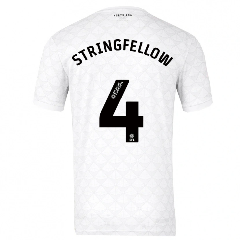 DanxenメンズHarry Stringfellow#4白 赤ホームシャツ2025/26ジャージーユニフォーム