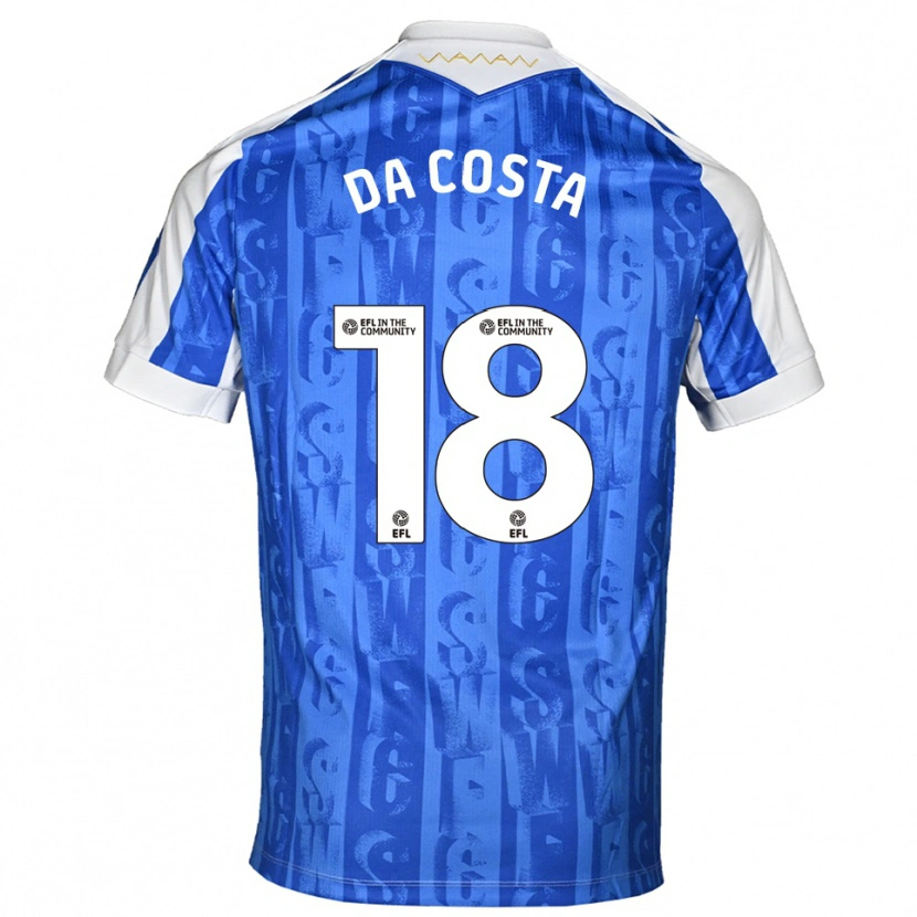DanxenメンズDaniel Da Costa#18青 白ホームシャツ2025/26ジャージーユニフォーム