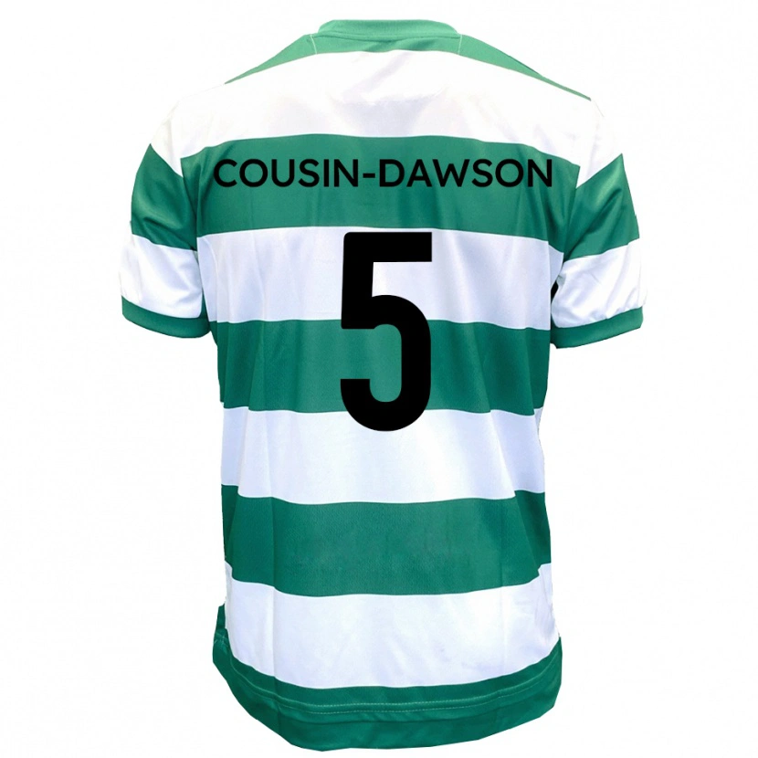 DanxenメンズFinn Cousin-Dawson#5緑 白ホームシャツ2025/26ジャージーユニフォーム