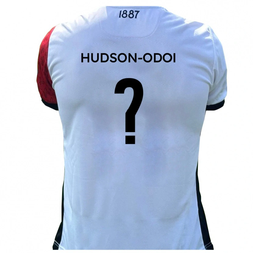 DanxenメンズJayden Hudson-Odoi#0赤 白ホームシャツ2025/26ジャージーユニフォーム
