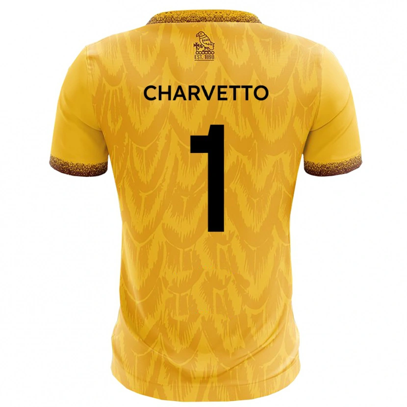 DanxenメンズMichael Charvetto#1黄 茶ホームシャツ2025/26ジャージーユニフォーム