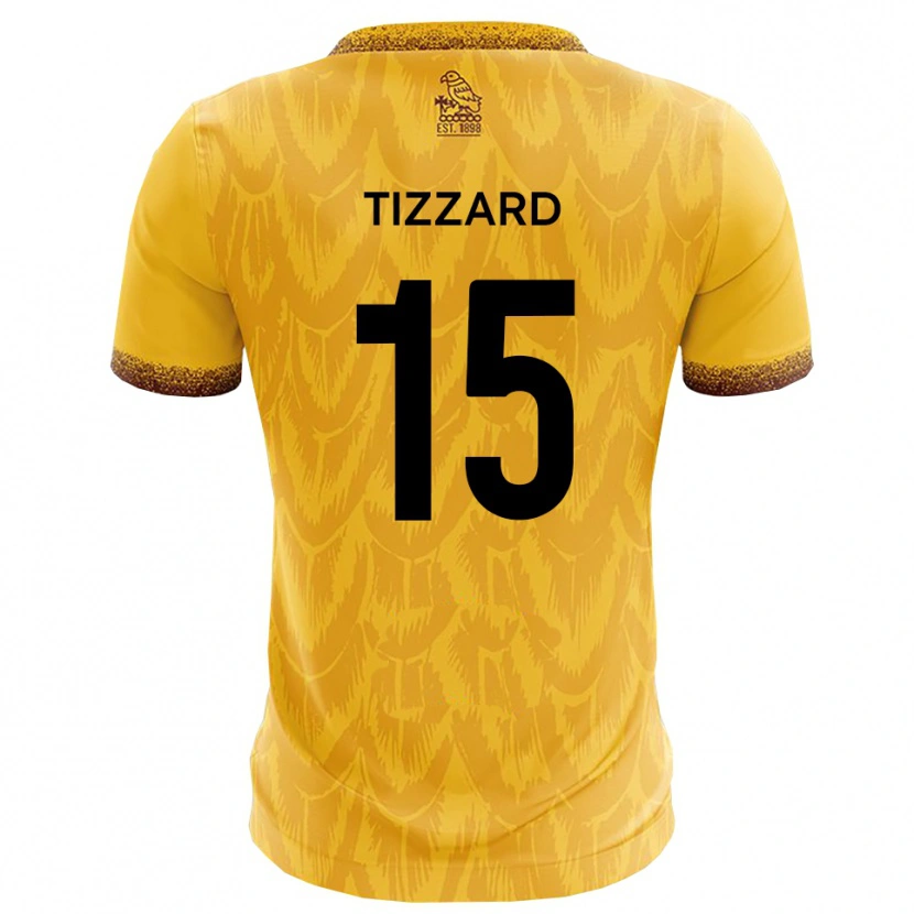 DanxenメンズWill Tizzard#15黄 茶ホームシャツ2025/26ジャージーユニフォーム