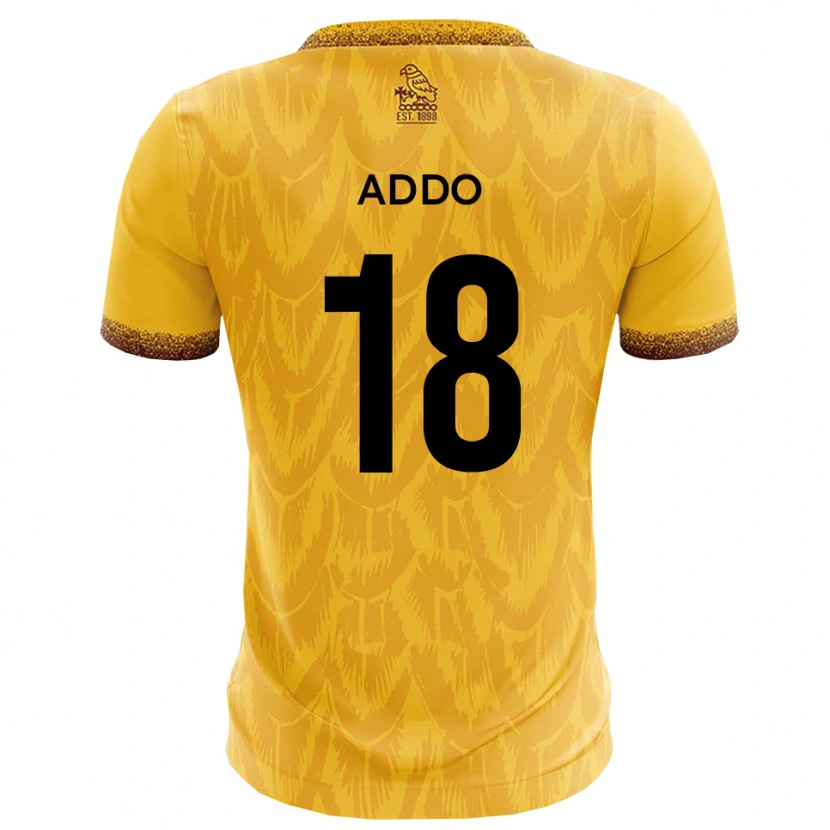 DanxenメンズSamuel Addo#18黄 茶ホームシャツ2025/26ジャージーユニフォーム