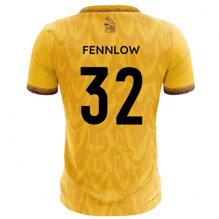 DanxenメンズJames Fennlow#32黄 茶ホームシャツ2025/26ジャージーユニフォーム