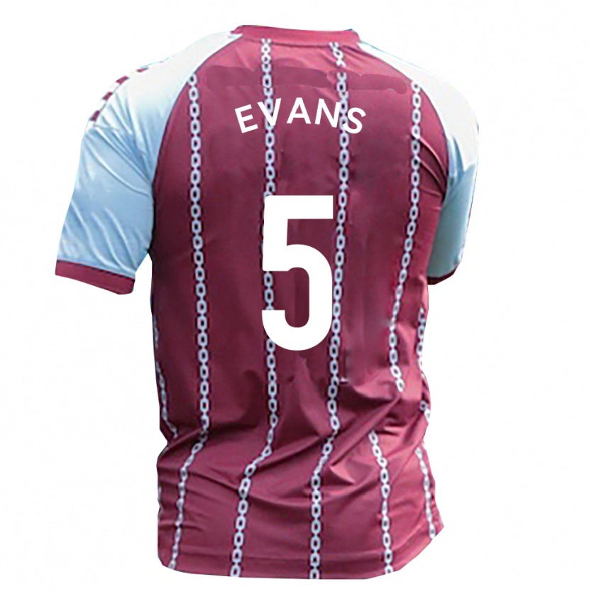 DanxenメンズWill Evans#5水色 錆赤ホームシャツ2025/26ジャージーユニフォーム