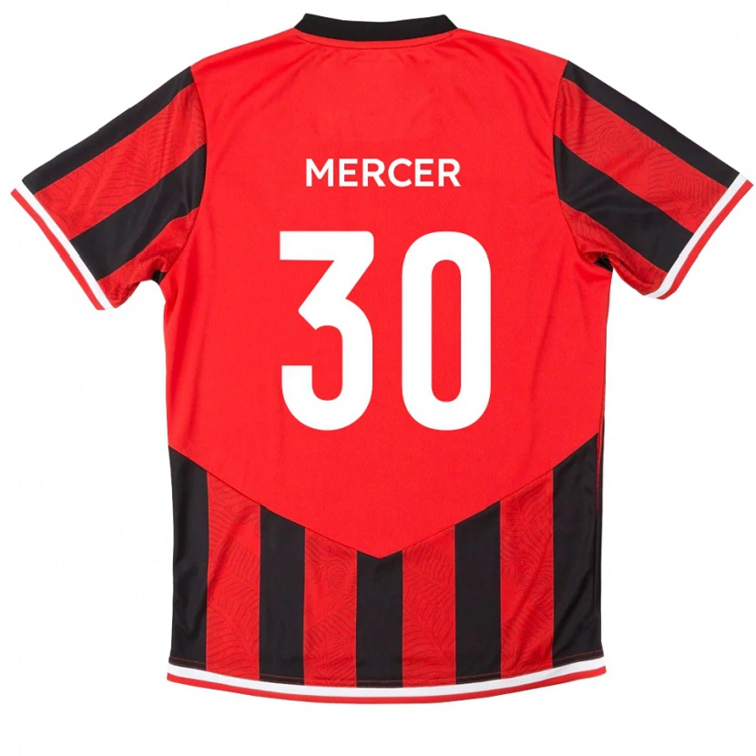 DanxenメンズNathan Mercer#30赤 黒ホームシャツ2025/26ジャージーユニフォーム