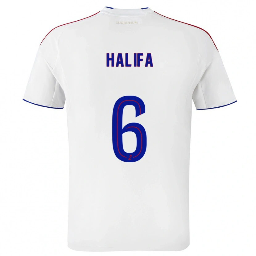 DanxenメンズIslamdine Halifa#6白 赤ホームシャツ2025/26ジャージーユニフォーム