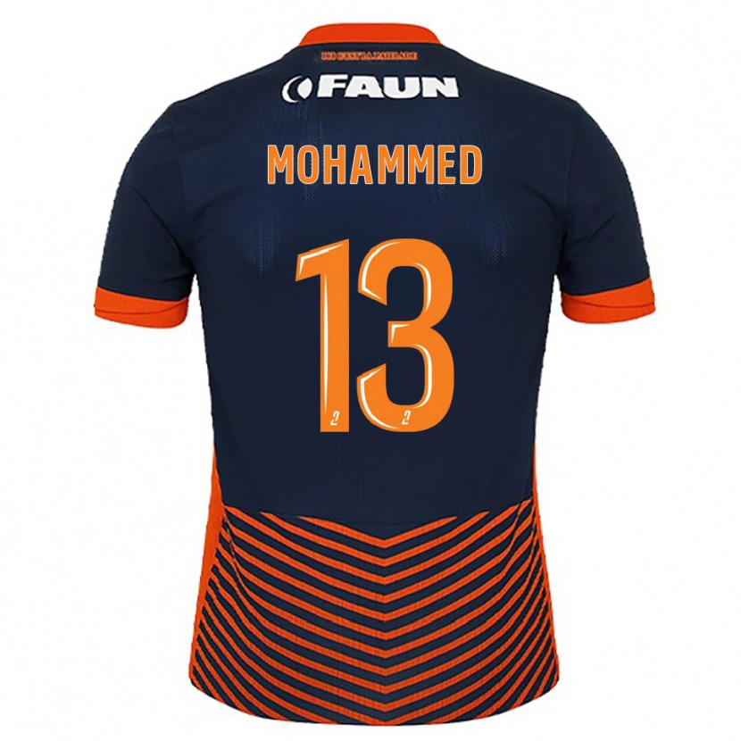 DanxenメンズTeymour Mohammed#13ミッドナイトブルー オレンジホームシャツ2025/26ジャージーユニフォーム