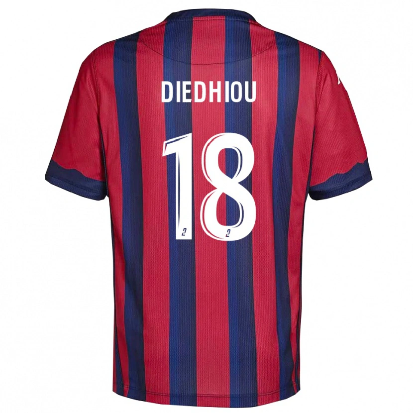 Danxenメンズファマラ・ディエディウ#18バーガンディ 紺ホームシャツ2025/26ジャージーユニフォーム