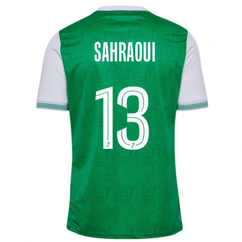 DanxenメンズJebryl Sahraoui#13緑 白ホームシャツ2025/26ジャージーユニフォーム
