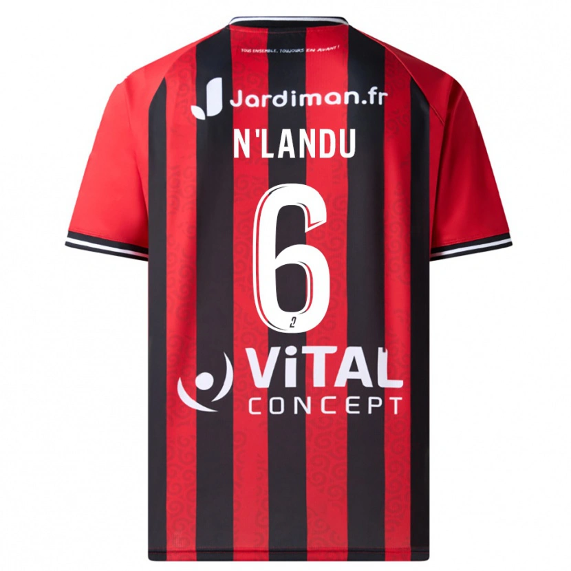 DanxenメンズDarly N'landu#6赤 黒ホームシャツ2025/26ジャージーユニフォーム