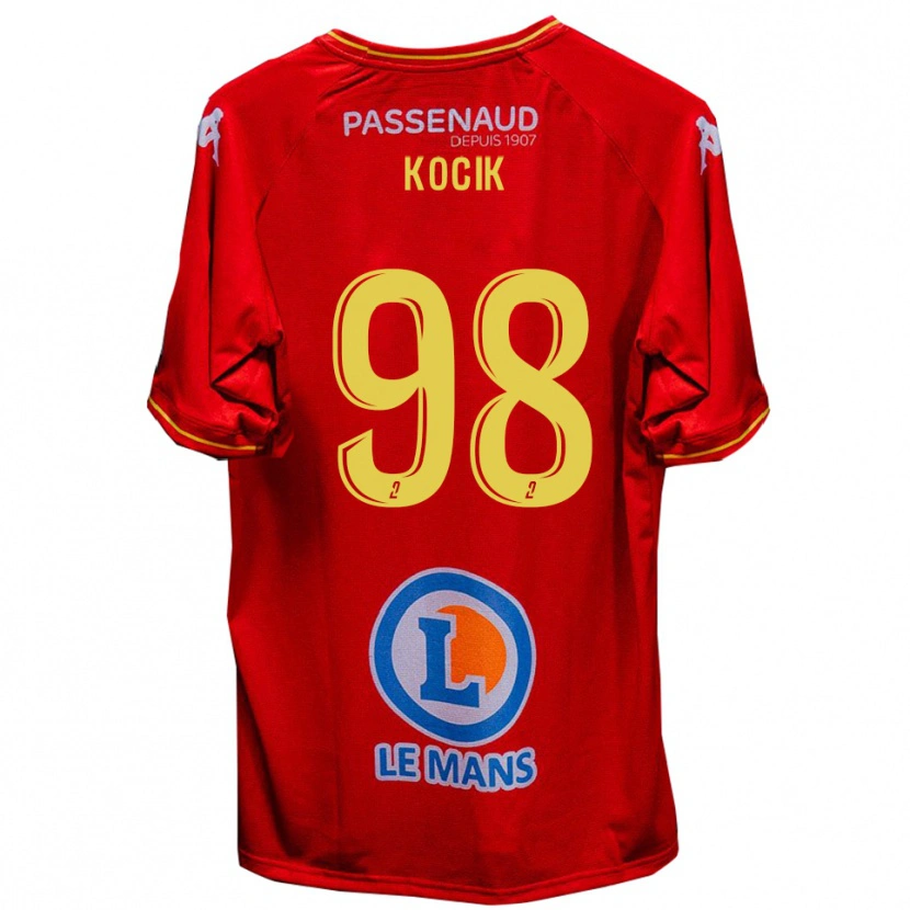 DanxenメンズNicolas Kocik#98赤 黄ホームシャツ2025/26ジャージーユニフォーム