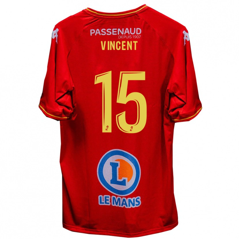 DanxenメンズNoah Vincent#15赤 黄ホームシャツ2025/26ジャージーユニフォーム