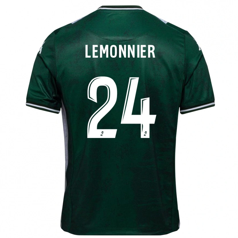 DanxenメンズPierre Lemonnier#24緑 白ホームシャツ2025/26ジャージーユニフォーム