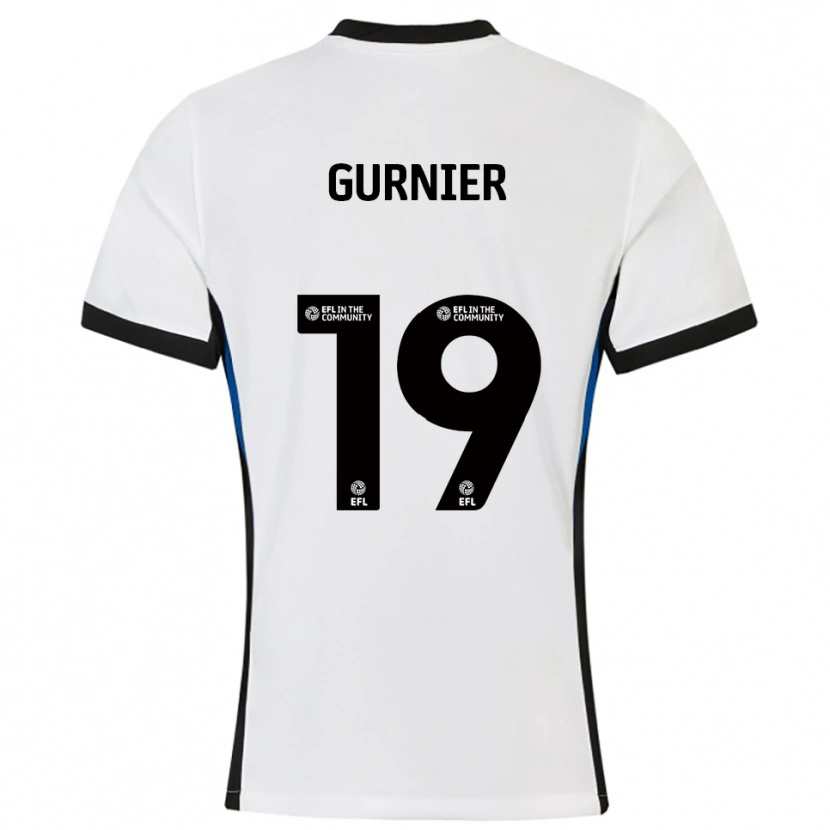 DanxenメンズAurelien Gurnier#19白 青アウェイシャツ2025/26ジャージーユニフォーム