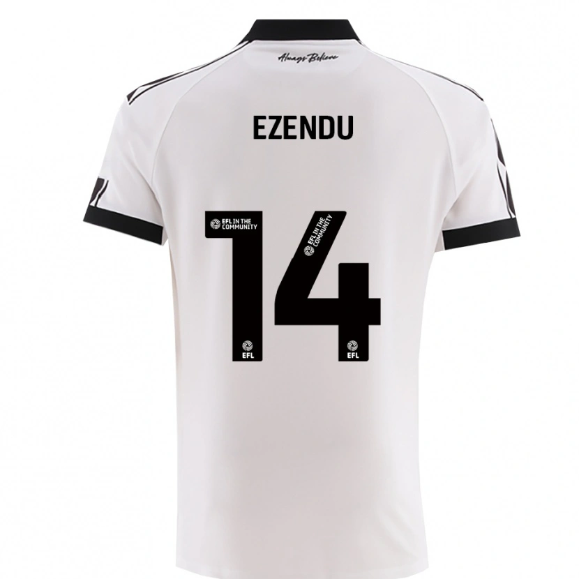 DanxenメンズDaniel Ezendu#14白 黒アウェイシャツ2025/26ジャージーユニフォーム