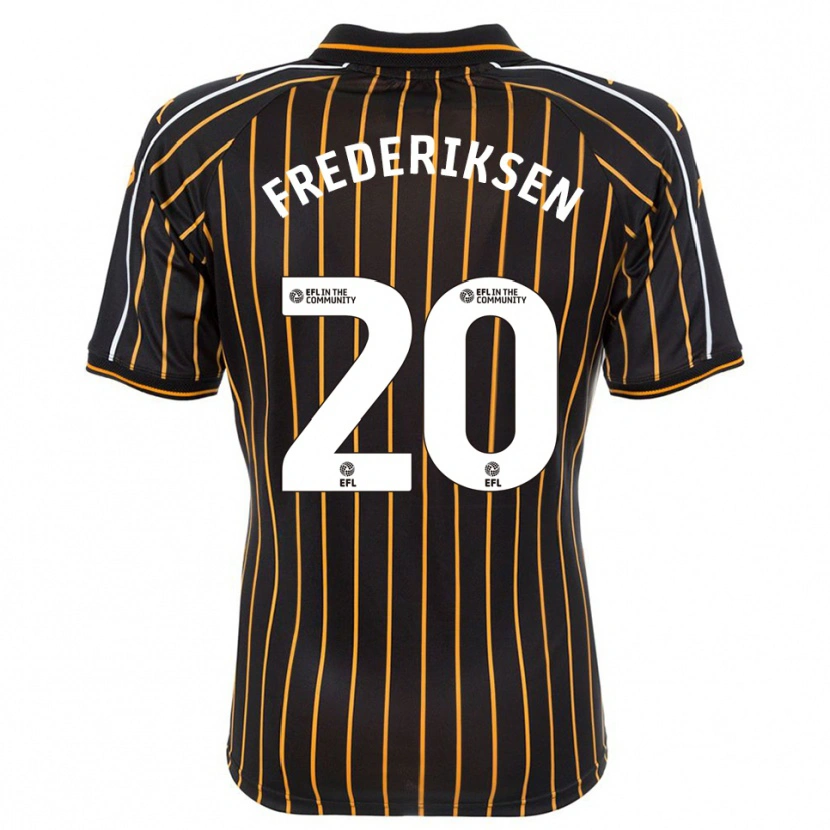 DanxenメンズAbbey Frederiksen#20白 黒アウェイシャツ2025/26ジャージーユニフォーム