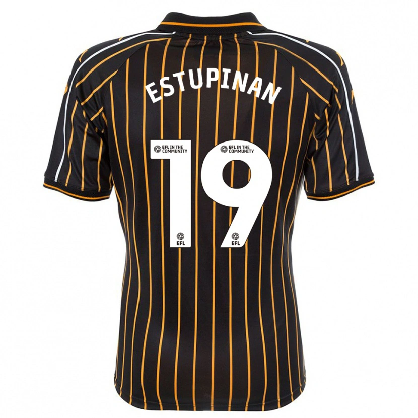 Danxenメンズオスカル・エストゥピニャン#19白 黒アウェイシャツ2025/26ジャージーユニフォーム