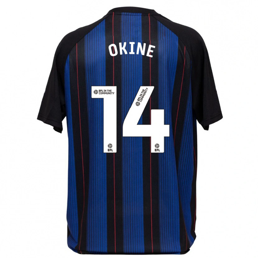 DanxenメンズWilliam Okine#14青 黒アウェイシャツ2025/26ジャージーユニフォーム
