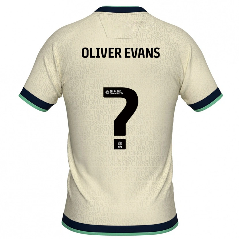 DanxenメンズOliver Evans#0シャンパン 紺アウェイシャツ2025/26ジャージーユニフォーム