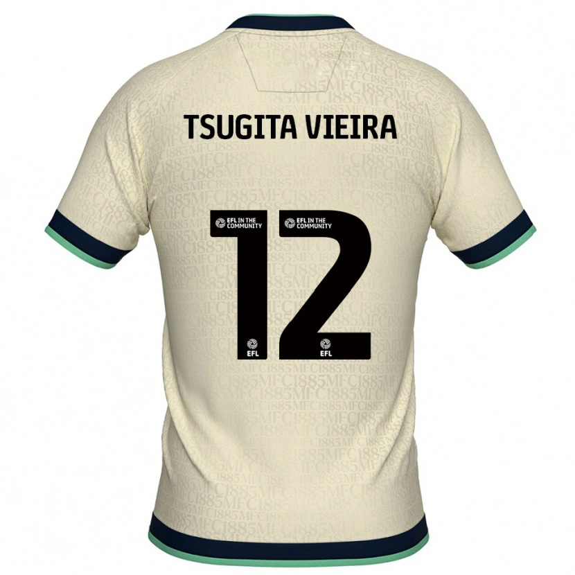 DanxenメンズSacha Tsugita Vieira#12シャンパン 紺アウェイシャツ2025/26ジャージーユニフォーム