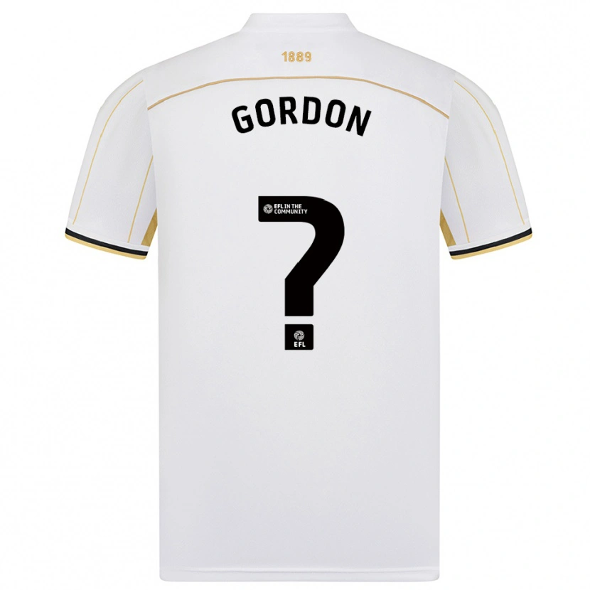 DanxenメンズFranklyn Gordon#0白 金アウェイシャツ2025/26ジャージーユニフォーム