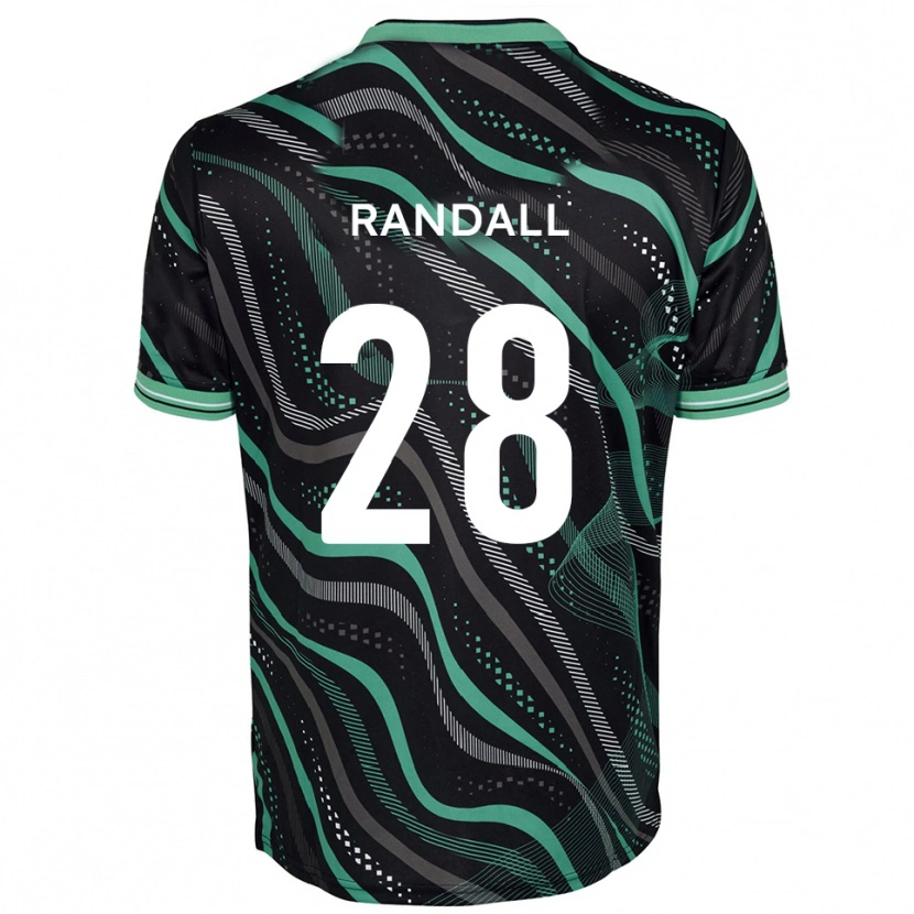 DanxenメンズThomas Randall#28黒 緑アウェイシャツ2025/26ジャージーユニフォーム