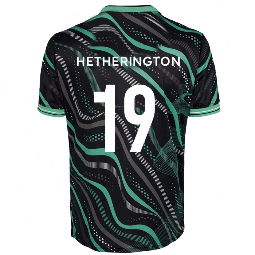 DanxenメンズSam Hetherington#19黒 緑アウェイシャツ2025/26ジャージーユニフォーム