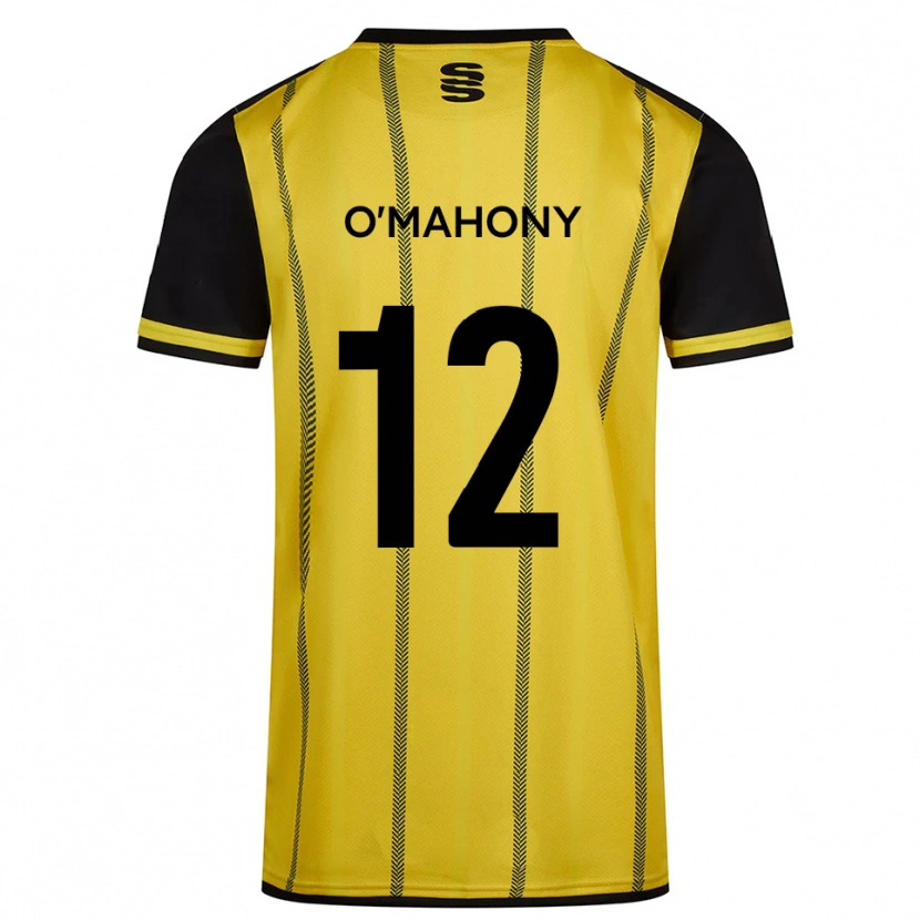 DanxenメンズOrlaith O'mahony#12黄 黒アウェイシャツ2025/26ジャージーユニフォーム