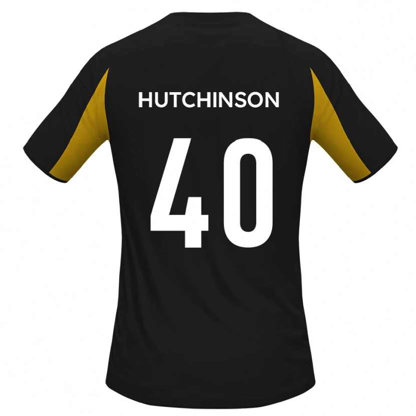 DanxenメンズLuke Hutchinson#40黒 黄アウェイシャツ2025/26ジャージーユニフォーム