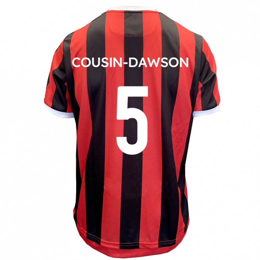 DanxenメンズFinn Cousin-Dawson#5赤 黒アウェイシャツ2025/26ジャージーユニフォーム