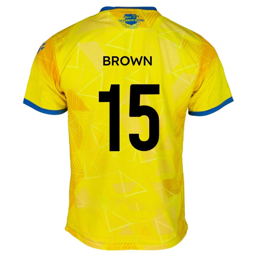 DanxenメンズJed Brown#15黄 青アウェイシャツ2025/26ジャージーユニフォーム
