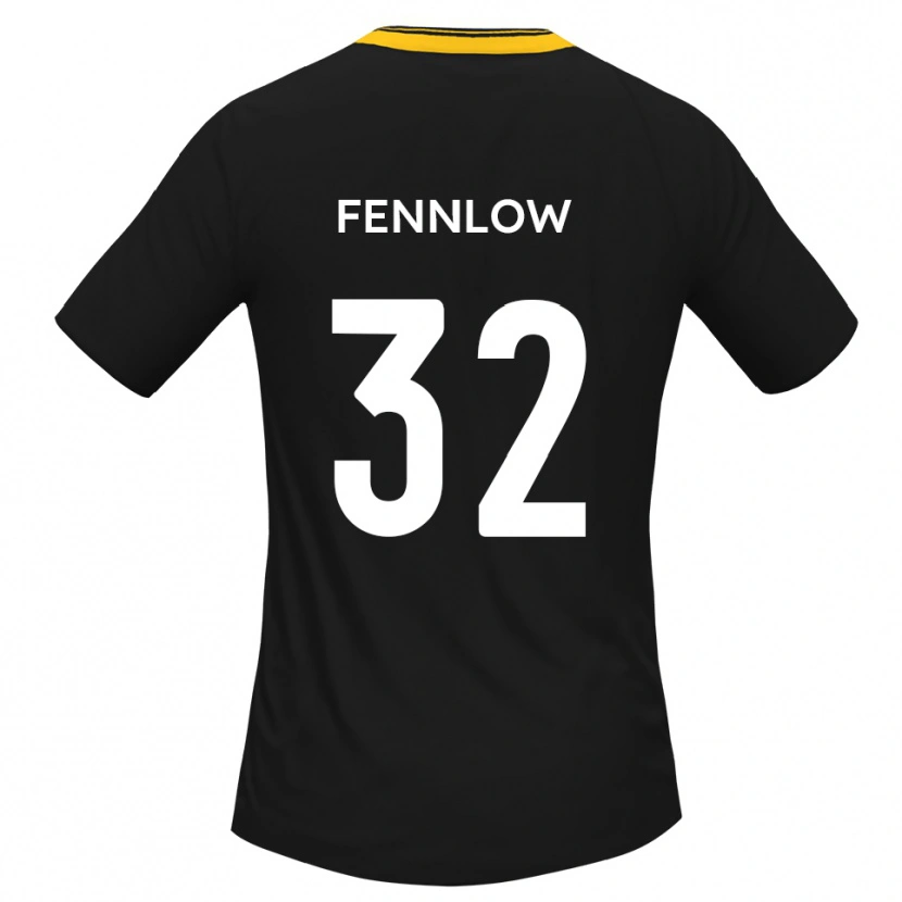 DanxenメンズJames Fennlow#32黒 黄アウェイシャツ2025/26ジャージーユニフォーム